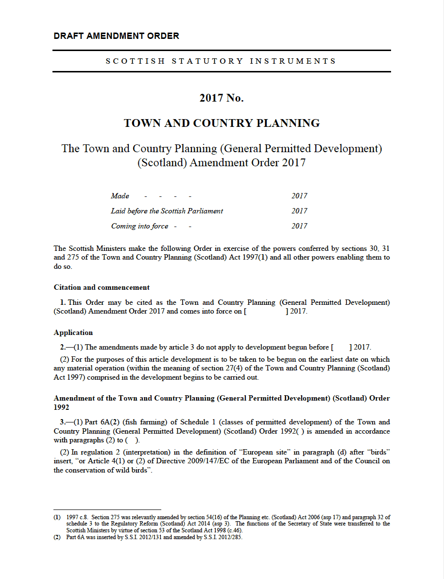 Draft Amendment Order page 1