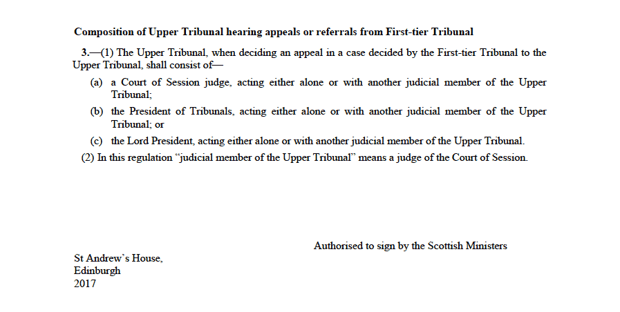 Draft Regulations Setting out Composition of the First-tier Tribunal for Scotland General Regulatory Chamber and Upper Tribunal for Scotland - page 2