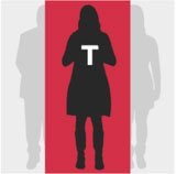 silhouette of transgender person