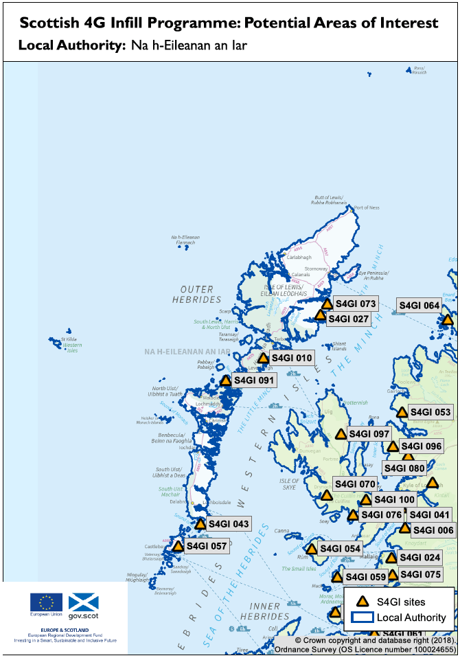 Map of Proposed Areas of Interest: Na h-Eileanan an Iar