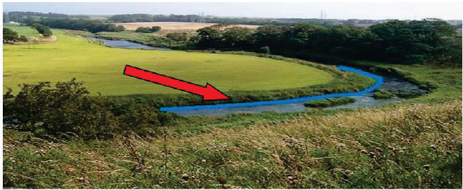 In this case, the Land Parcel Identifier boundary (blue line) is on the water’s edge