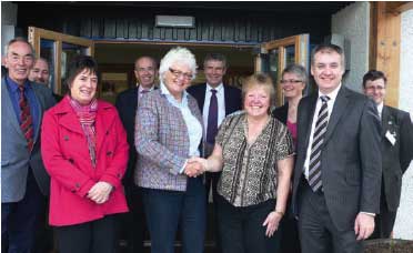 European Agriculture Commissioner Mariann Fischer Boel and Richard Lochhead meet members of a local rural community group.