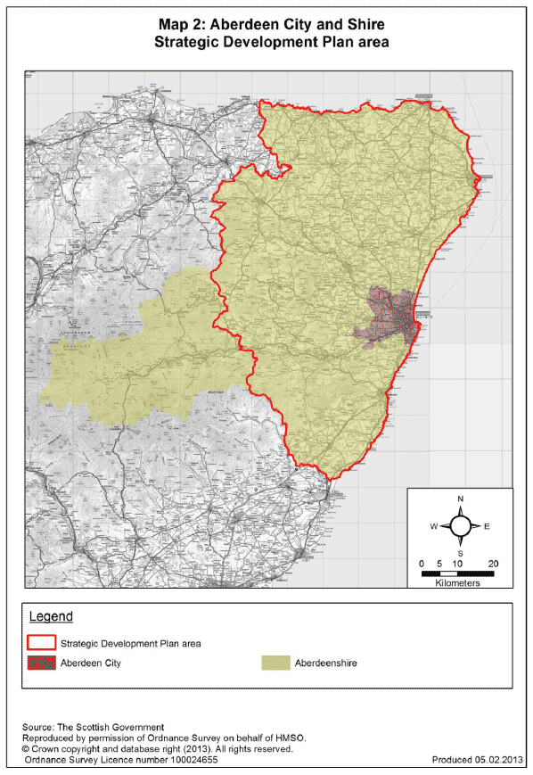 Map 2 Aberdeen City and Shire Strategic Development Plan Area