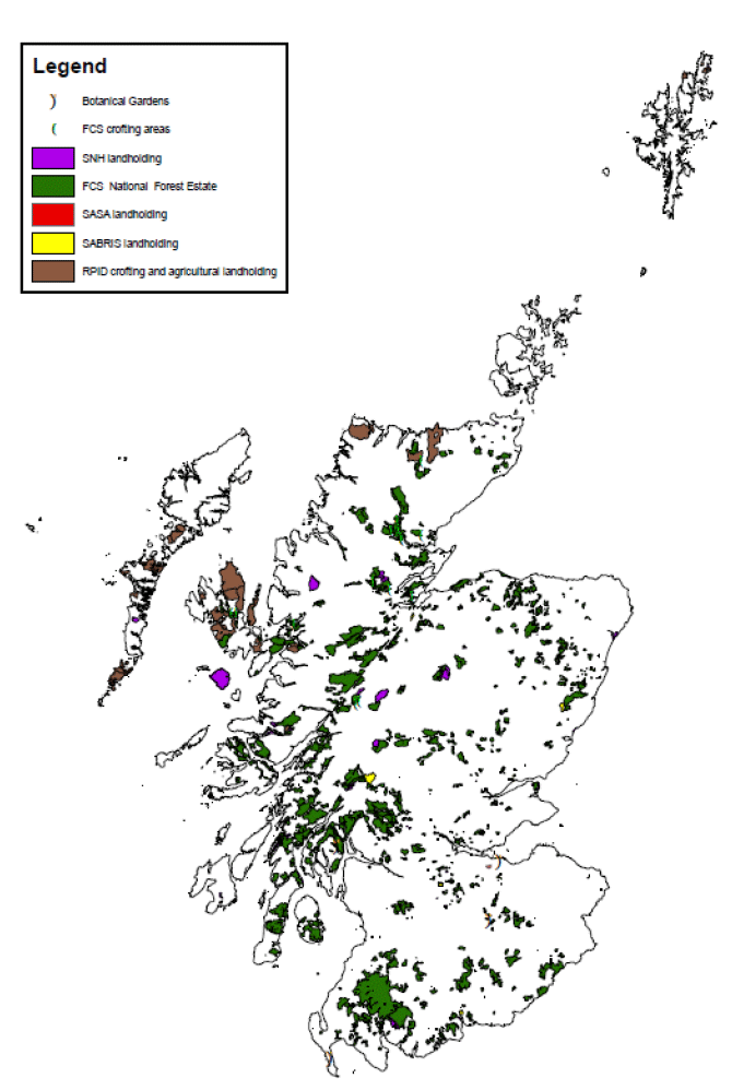 Map 1: Scottish Government Rural Land Assets