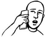 A man making a phone call