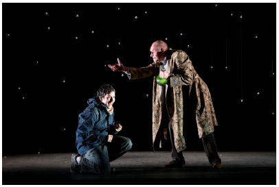 Nicholas Sharratt (Richard) and Steven Page (Old Man) in The Devil Inside. Scottish Opera and Music Theatre Wales 2016. Credit: Bill Cooper.