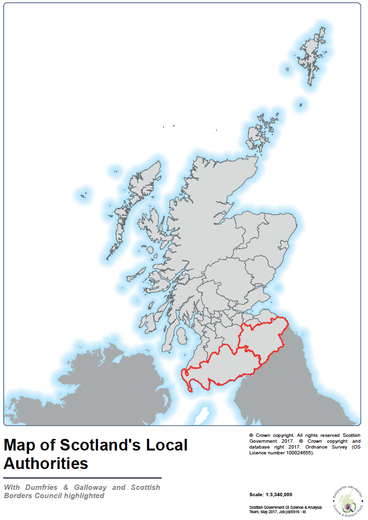 Map of Scotland's Local Authorities