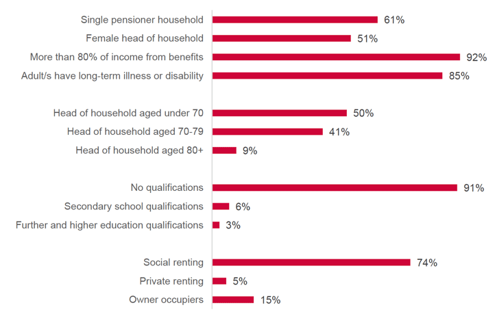 Socio-demographic characteristics of the ‘ill health’ poverty type 